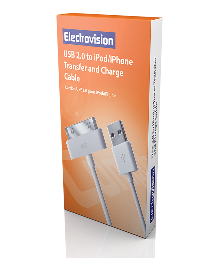 Electrovision A111B USB plug to iPod plug with packing
