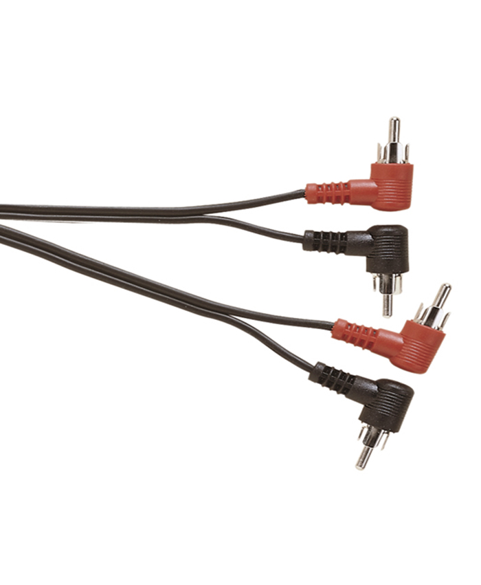 Electrovision A114B 2x Right Angled Phono Plugs to 2x Right Angled Phono Plugs