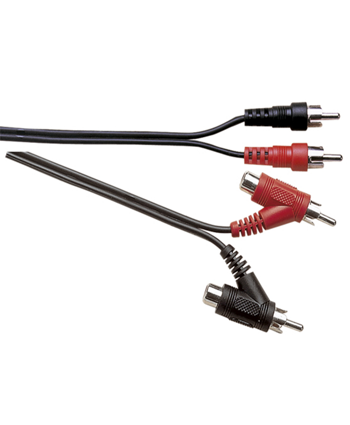 Electrovision A114F 2x Phono Plugs to 2x Stackable Phono Plugs