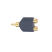 Electrovision F371D Gold Plated Phono plug to 2x Phono sockets