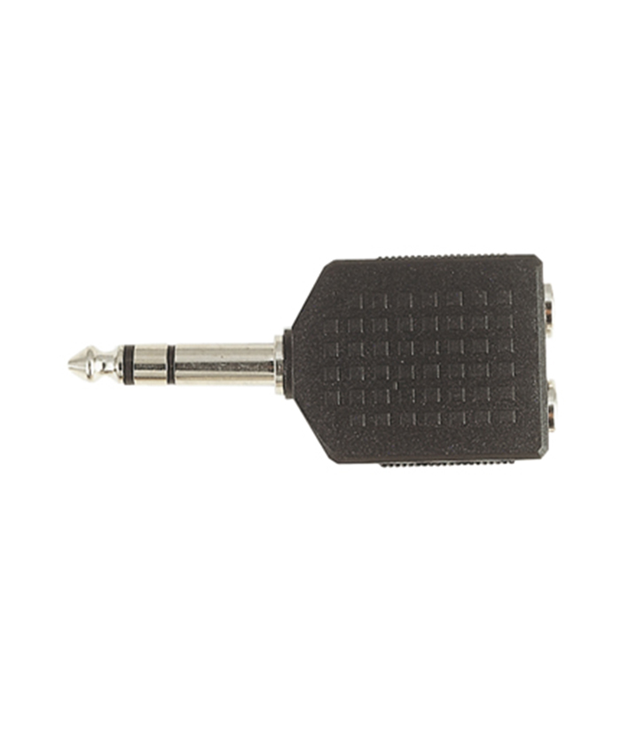Electrovision F386 Stereo 6.35 Jack plug to 2x Stereo 6.35 Jack sockets