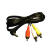 Flexicon 27.1805 3x Phono plugs to 3.5mm Right angled Stereo 3 Pole Jack Plug