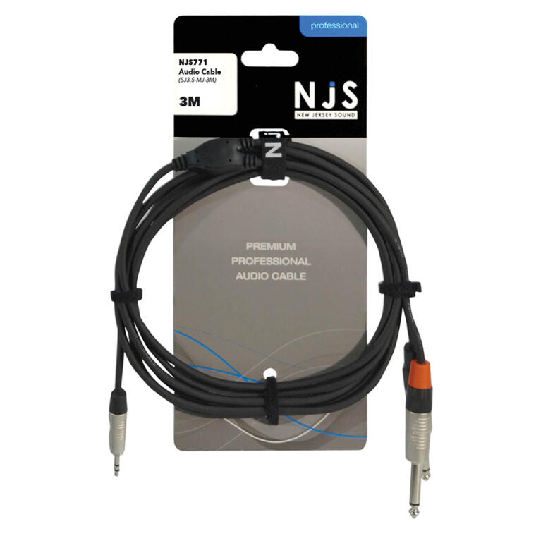 NJS771 3.5mm Stereo Plug to 2 x 6.35mm Mono Plugs