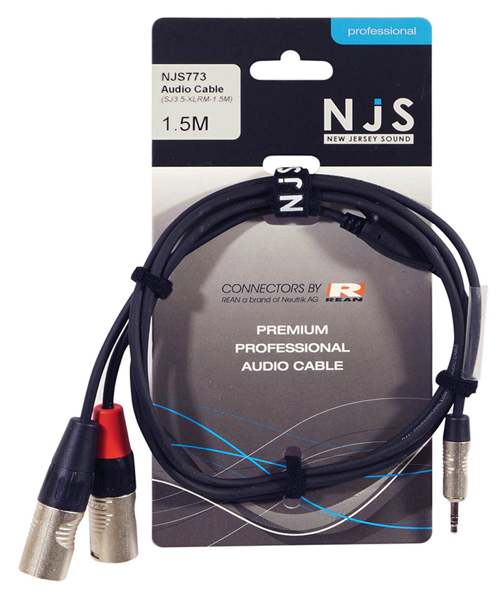 NJS773 3.5 Stereo Jack plug to XLR plug