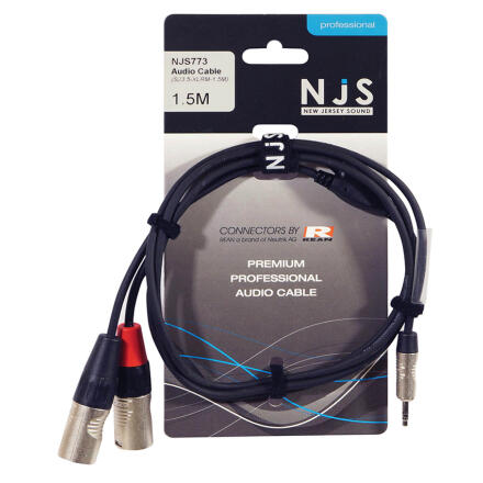 NJS773 3.5 Stereo Jack plug to XLR plug