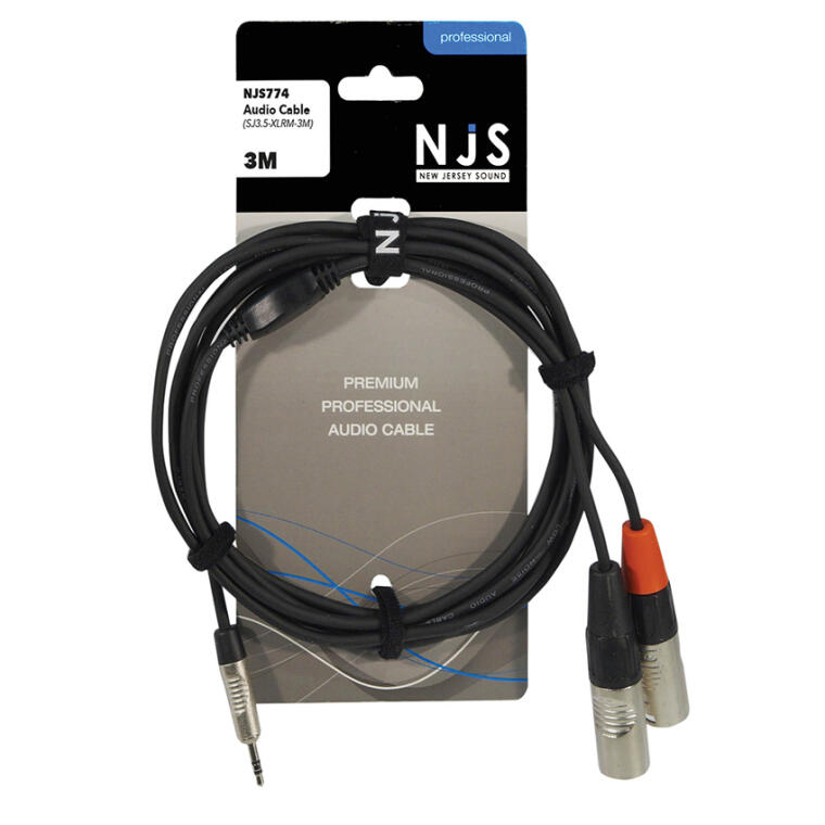 NJS774 3.5 Stereo Jack plug to XLR plug