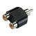 Phono plug to 2x Phono sockets