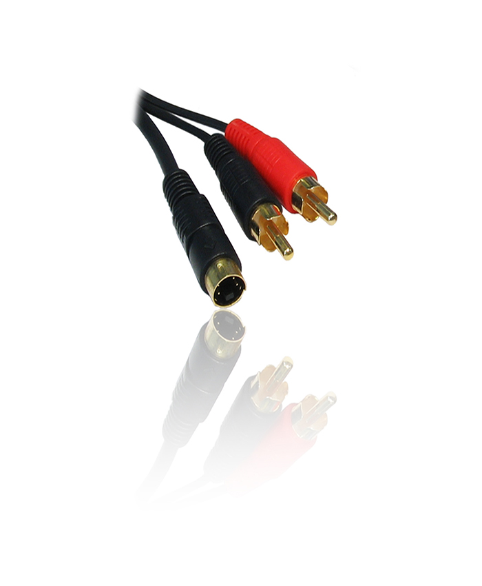 S Video to 2x Phono plugs