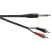 Soundlab A119A 6.35mm Stereo Jack plug to 2x Phono plugs