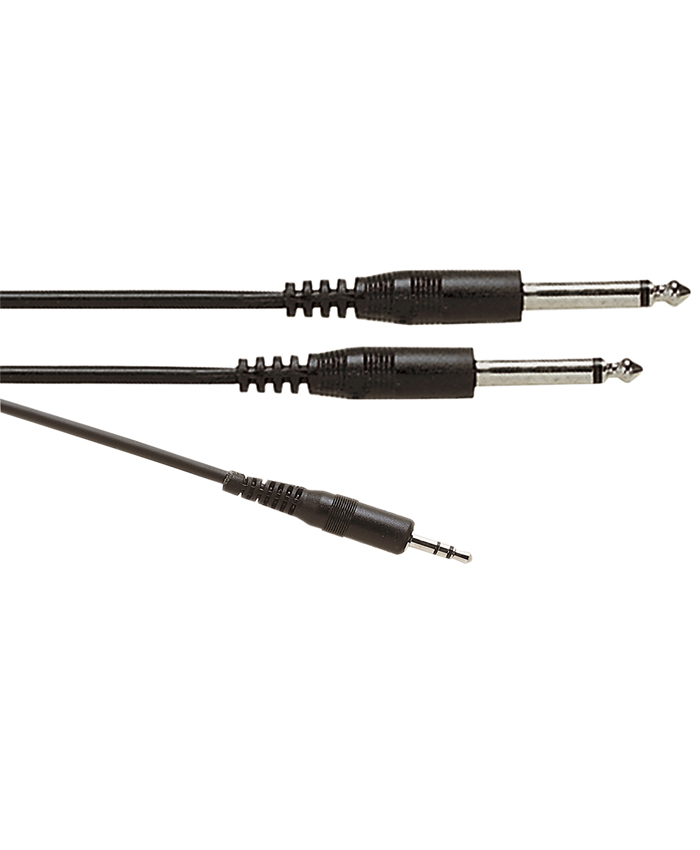 Soundlab Screened 3.5mm Stereo Jack Plug to 2x Phono Plugs Lead