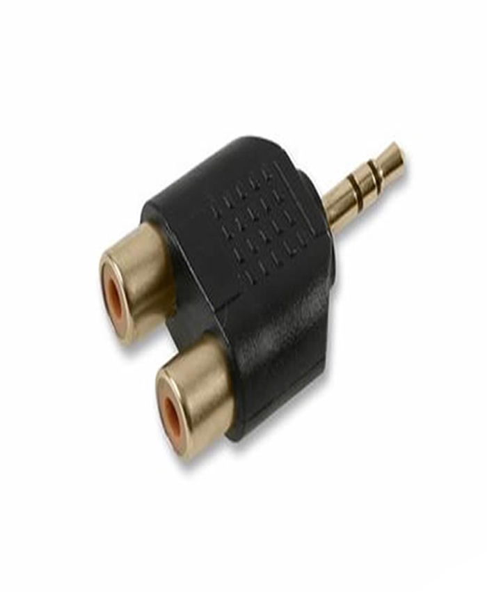 Stereo 3.5 Jack plug to 2x Phono sockets
