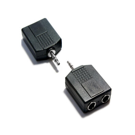 Stereo 3.5 Jack plug to 2x 6.35 Jack sockets