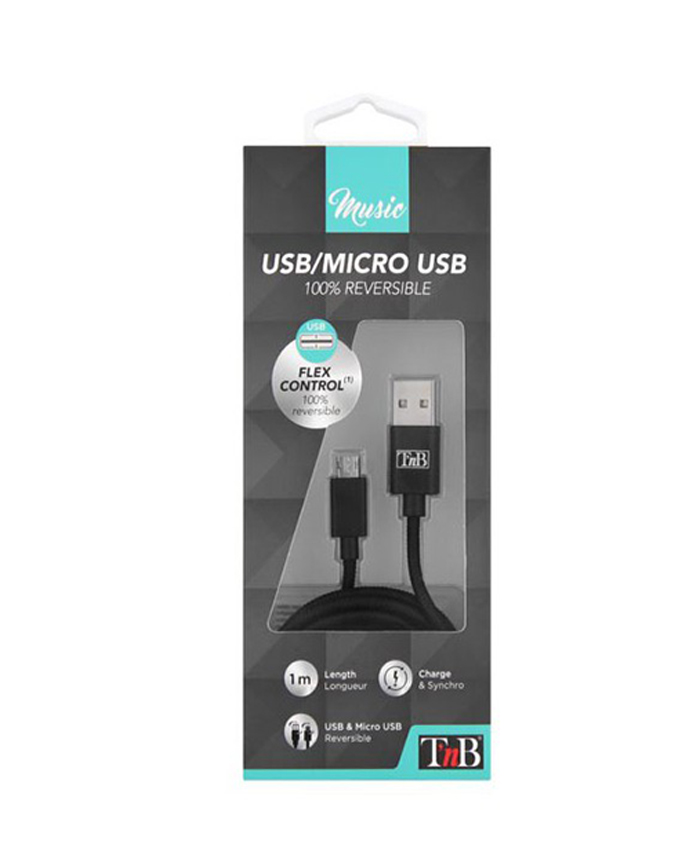 TnB CBMUSBSON2 USB plug to Micro USB reversible port with packing front2