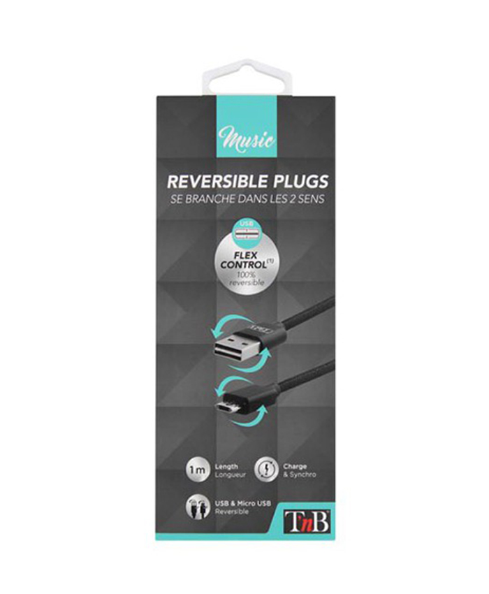 TnB CBMUSBSON2 USB plug to Micro USB reversible port with packing rear2