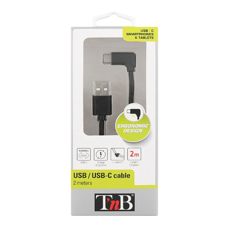 TnB TCUSB02 USB plug to right angle USB C plug with packing front2