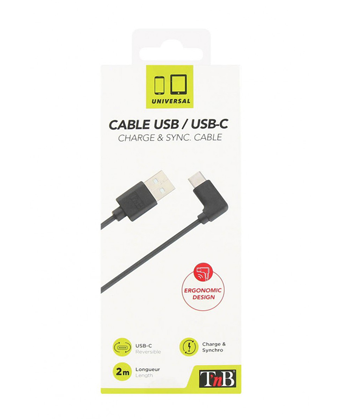 TnB TCUSB02 USB plug to right angle USB C plug with packing rear2