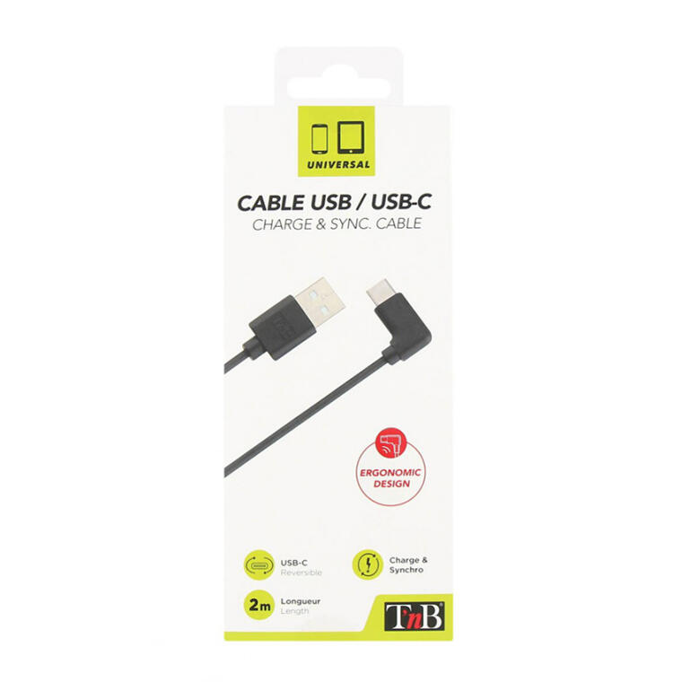 TnB TCUSB02 USB plug to right angle USB C plug with packing rear2