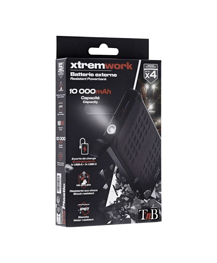 1XUSB-A 10000mAh 10W XTREMWORK backup battery