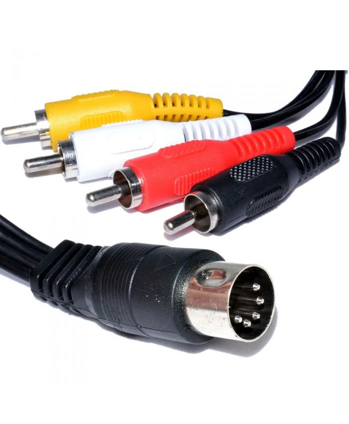 5 pin din plug 4xphono sockets 