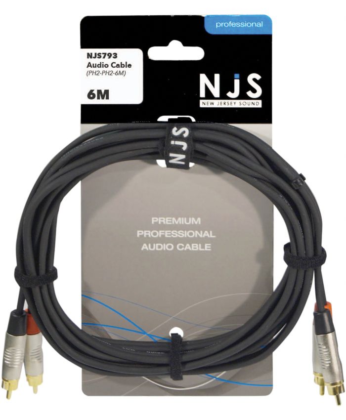 2x RCA Phono to 2x RCA Phono Plug Signal Cable