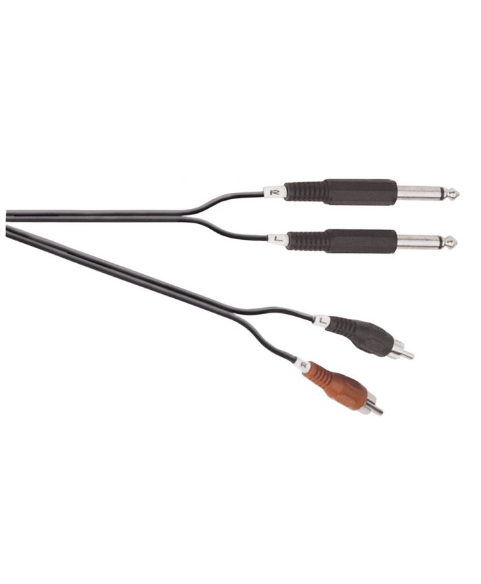 2 6.3mm Mn. Jk. to 2 Ph. (1.5m)