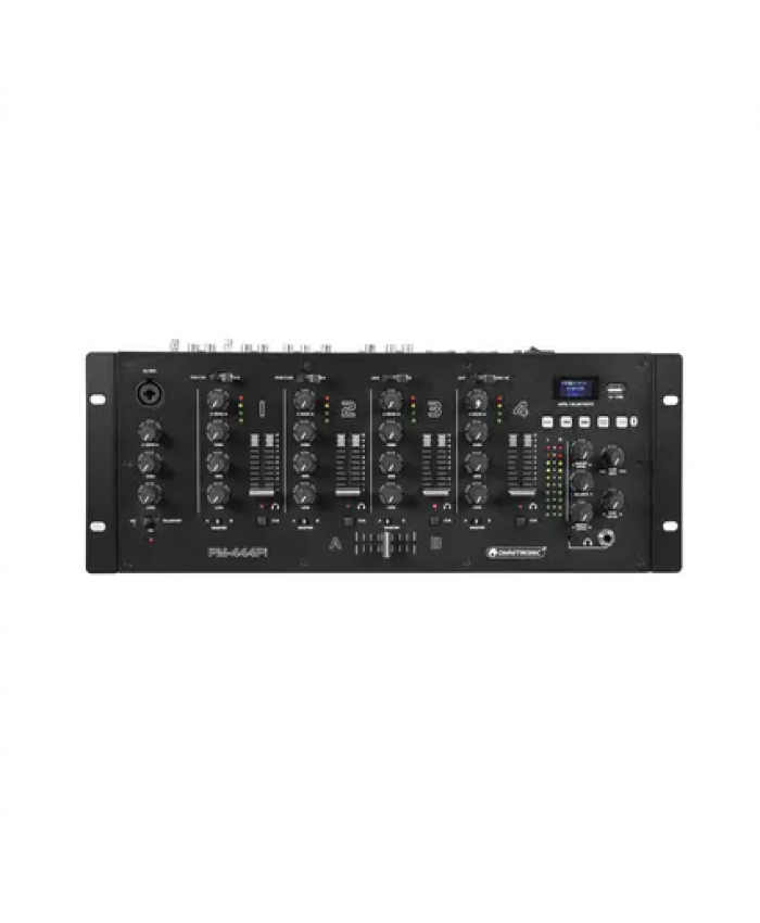 Omnitronic PM-444Pi 4-channel DJ Mixer with Player & USB Interface