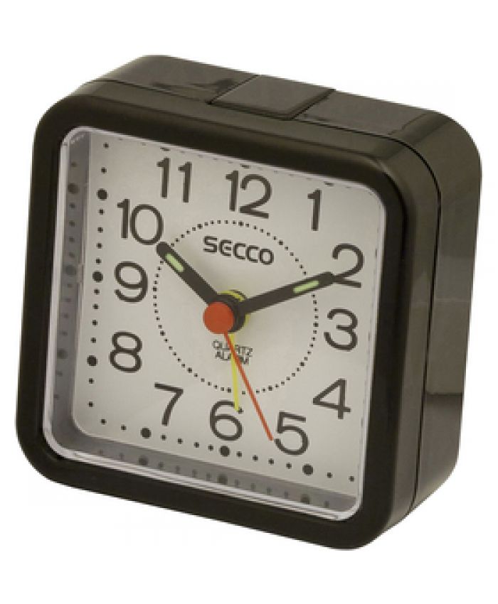 Secco Black Alarm Clock