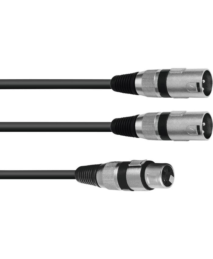 x2 XLR plug to XLR socket (3m)