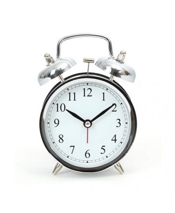 March Silver Alarm Clock