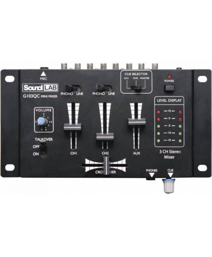 Soundlab 4 Channel Mono Microphone Mixer With Effects