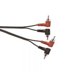 Electrovision A114B 2x Right Angled Phono Plugs to 2x Right Angled Phono Plugs