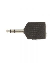 Electrovision F386 Stereo 6.35 Jack plug to 2x Stereo 6.35 Jack sockets