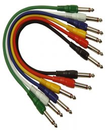 Soundlab G113CC x6 6.35mm Mono Jack plugs to 6.35mm Mono Jack plugs