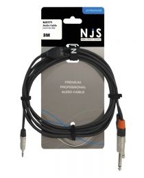 NJS771 3.5mm Stereo Plug to 2 x 6.35mm Mono Plugs