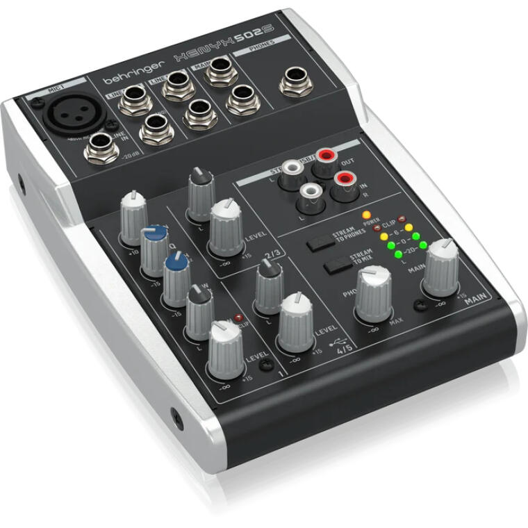 behringer xenyx 502s premium analog 5 input mixer with usb streaming interface musicmajlis 2