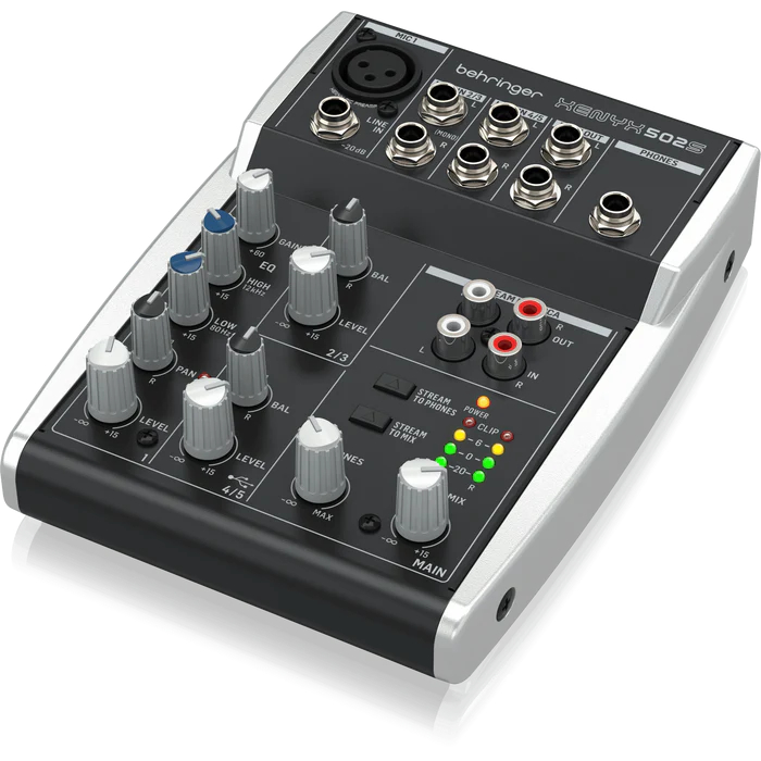 behringer xenyx 502s premium analog 5 input mixer with usb streaming interface musicmajlis 3