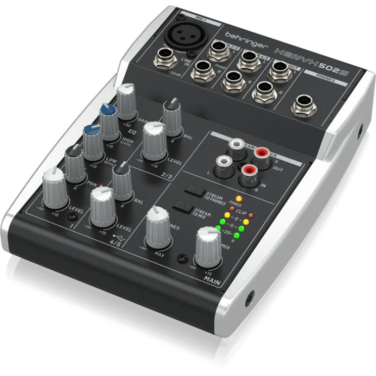 behringer xenyx 502s premium analog 5 input mixer with usb streaming interface musicmajlis 3